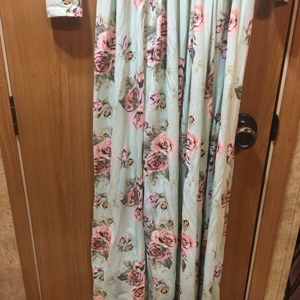 Peyton Bre Mint Floral Dress Size 14 (Girls)